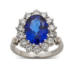Sapphire and diamond cluster