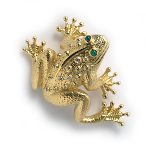 Frog with diamonds