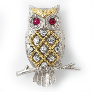 Owl with cable chest