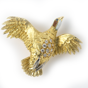 Pheasant with diamonds