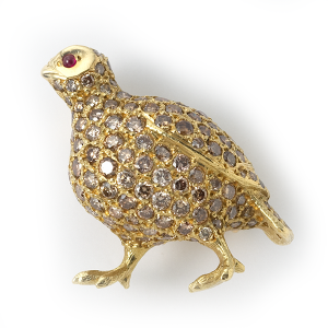 Quail with diamonds