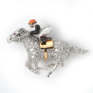 Racehorse with diamonds