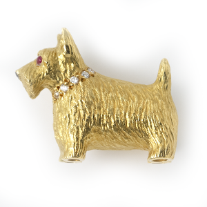 Scottie dog with diamonds