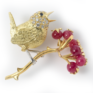 Songbird on branch