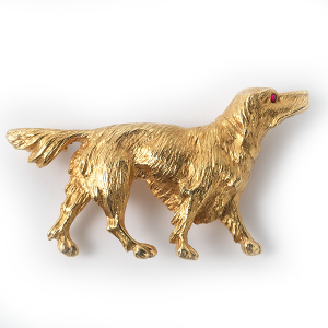 Spaniel in gold