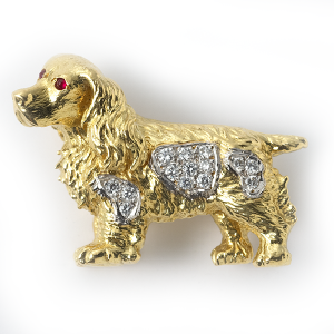 Spaniel with diamonds