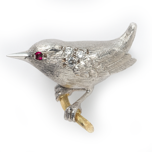 Wren with diamonds